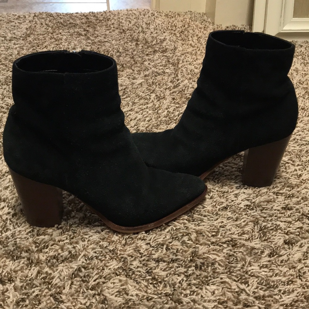 Black Suede Booties